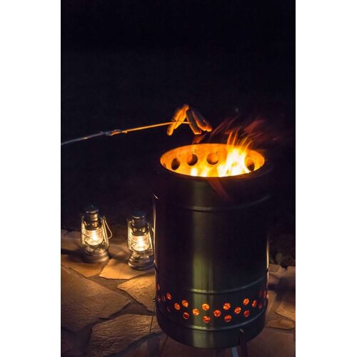 Petromax Petromax – Pyron Black Edition vuurton RVS met rookarme verbranding