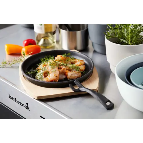 Barbecook Barbecook – Gietijzeren grillpan met bamboe onderlegger en handvat