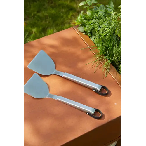 Barbecook Barbecook – Premium set van 2 plancha spatels RVS met siliconen haak