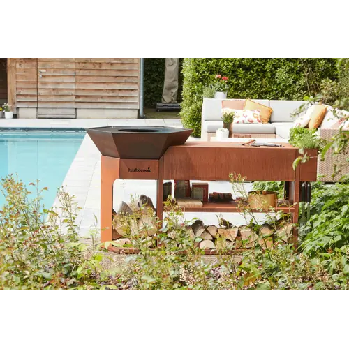 Barbecook Barbecook – Nestor Island BBQ uit CorTenstaal met plancha en werkruimte