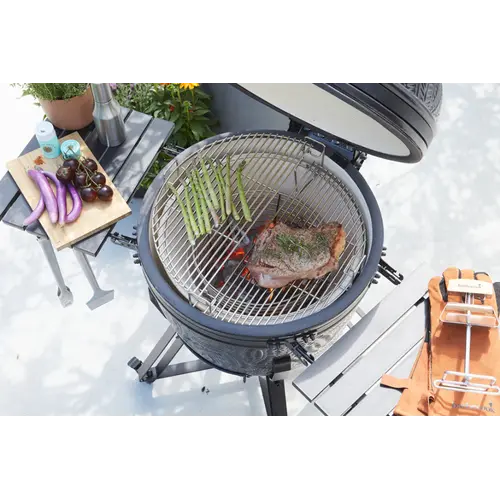 Barbecook Barbecook – Kamal 2.0 XL mat zwart kamado BBQ met onderstel en zijtafels