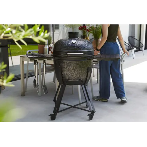 Barbecook Barbecook – Kamal 2.0 XL mat zwart kamado BBQ met onderstel en zijtafels