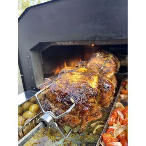 Vonken Vonken – Spitcraft rotisserie set voor Home met RVS lekbak en motor