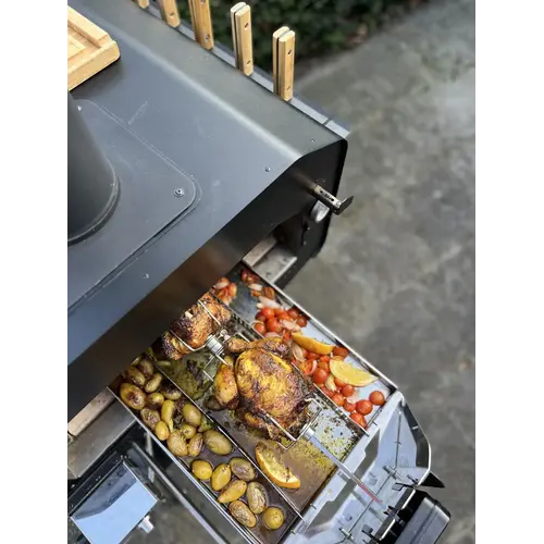 Vonken Vonken – Spitcraft rotisserie set voor Home met RVS lekbak en motor