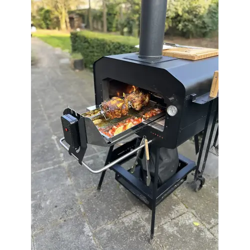 Vonken Vonken – Spitcraft rotisserie set voor Urban met RVS lekbak en motor Vonken Vonken – Spitcraft rotisserie set voor Urban met RVS lekbak en motor