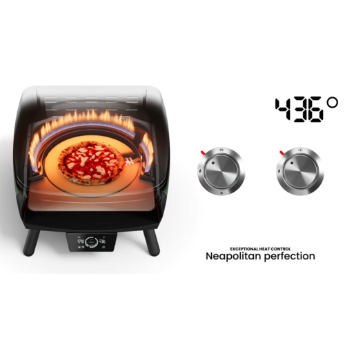 Witt Witt – ETNA Rotante Control 13" Gas Pizzaoven Zwart met touchscreen Witt Witt – ETNA Rotante Control 13" Gas Pizzaoven Zwart met touchscreen