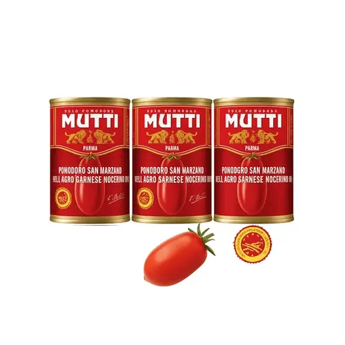 Mutti Mutti – San Marzano dell'Agro Sarnese-Nocerino D.O.P. 400 gram Mutti Mutti – San Marzano dell'Agro Sarnese-Nocerino D.O.P. 400 gram