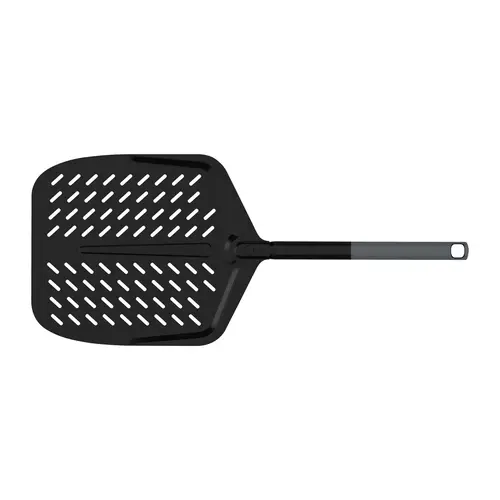 Witt Witt – 12" Geperforeerde Pizzaschep Soft Grip Zwart met TPE-handgreep Witt Witt – 12" Geperforeerde Pizzaschep Soft Grip Zwart met TPE-handgreep