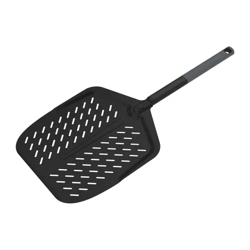 Witt Witt – 12" Geperforeerde Pizzaschep Soft Grip Zwart met TPE-handgreep Witt Witt – 12" Geperforeerde Pizzaschep Soft Grip Zwart met TPE-handgreep