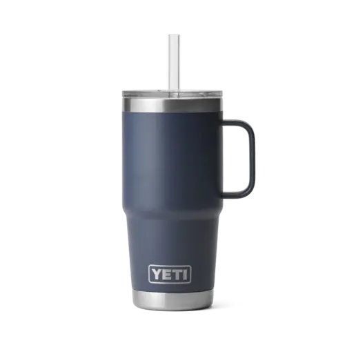 Yeti YETI Rambler® 25 oz (739 ml) Straw Mug navy mok met rietjes deksel