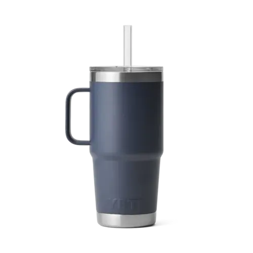 Yeti YETI Rambler® 25 oz (739 ml) Straw Mug navy mok met rietjes deksel