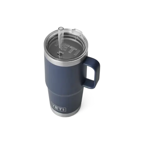 Yeti YETI Rambler® 25 oz (739 ml) Straw Mug navy mok met rietjes deksel
