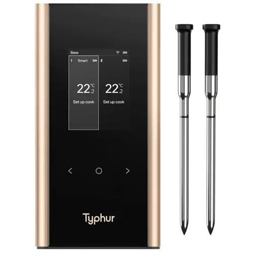 Typhur Robotics Typhur – Sync Gold Dual Draadloze Vleesthermometer met 2 Probes & Sub-1G Typhur Robotics Typhur – Sync Gold Dual Draadloze Vleesthermometer met 2 Probes & Sub-1G