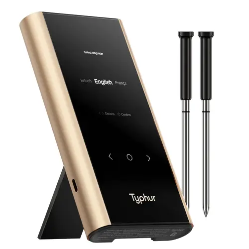 Typhur Robotics Typhur – Sync Gold Dual Draadloze Vleesthermometer met 2 Probes & Sub-1G Typhur Robotics Typhur – Sync Gold Dual Draadloze Vleesthermometer met 2 Probes & Sub-1G