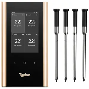 Typhur Robotics Typhur – Sync Gold Quad Draadloze BBQ Thermometer Typhur Robotics Typhur – Sync Gold Quad Draadloze BBQ Thermometer