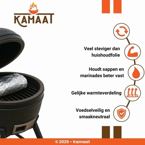 Kamaat Kamaat BBQ Grill Dikke Aluminiumfolie 20 Meter Kamaat Kamaat BBQ Grill Dikke Aluminiumfolie 20 Meter
