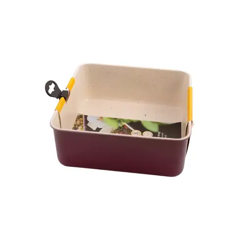 Point Virgule Point-Virgule Vierkante Bakvorm 21 x 21 x 8 cm – Carbonstaal met Antiaanbaklaag