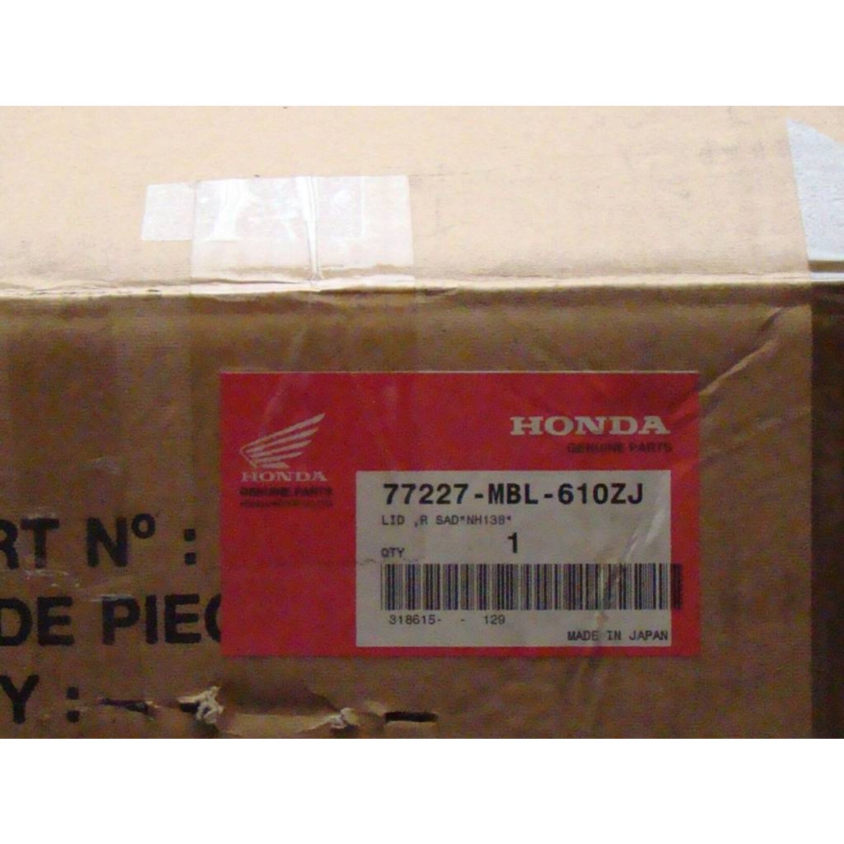 HONDA NT650 Deauville Pannier Cover Right hand New NH138 New