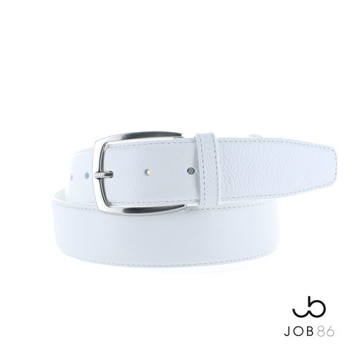  JOB86 Luciano | Lederen herenriem 4cm | Wit 