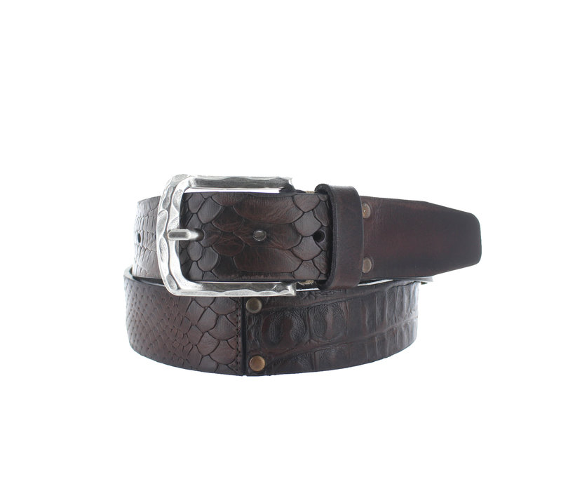 Enzo |  Multi jeans riem | Bruin