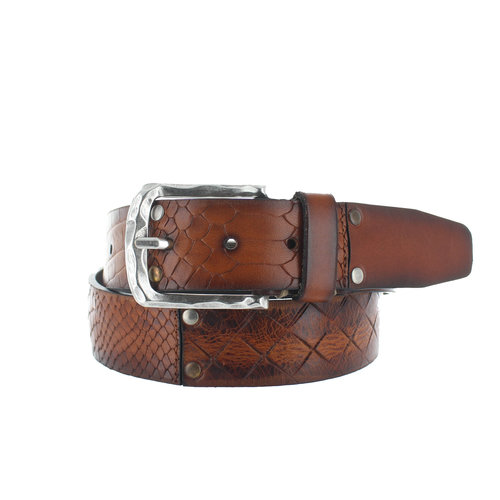  JOB86 Enzo |  Multi jeans riem | Cognac 