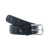 Vito | Zwarte vintage kroko riem - 4cm