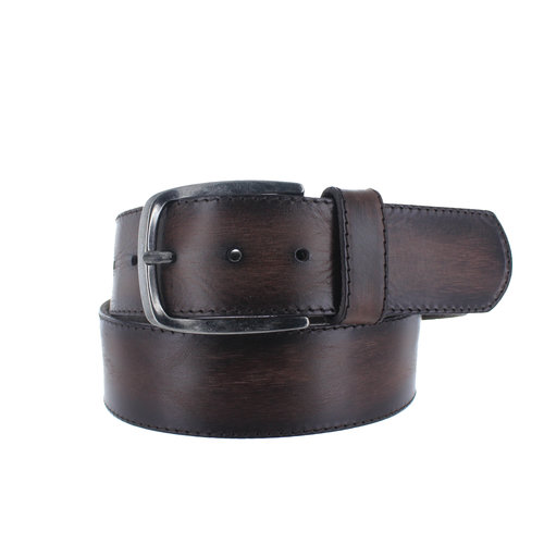  JOB86 Pedro | Stoere jeansriem 4,5cm | Donkerbruin 