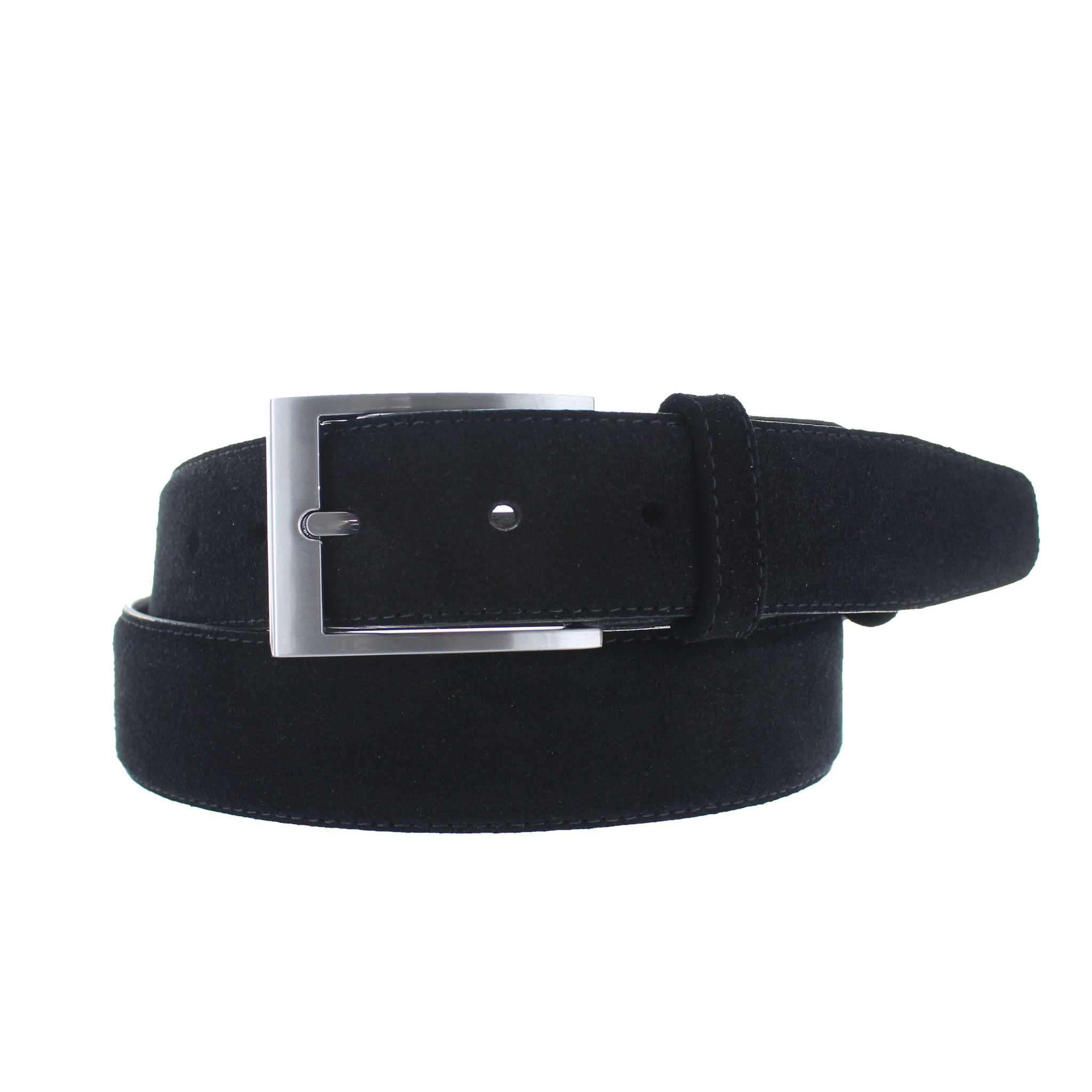 BRADBURY Giorgio | Classic suede riem 3,5cm | Zwart
