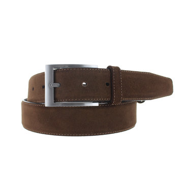 BRADBURY Giorgio | Classic suède riem 3,5cm | Bruin