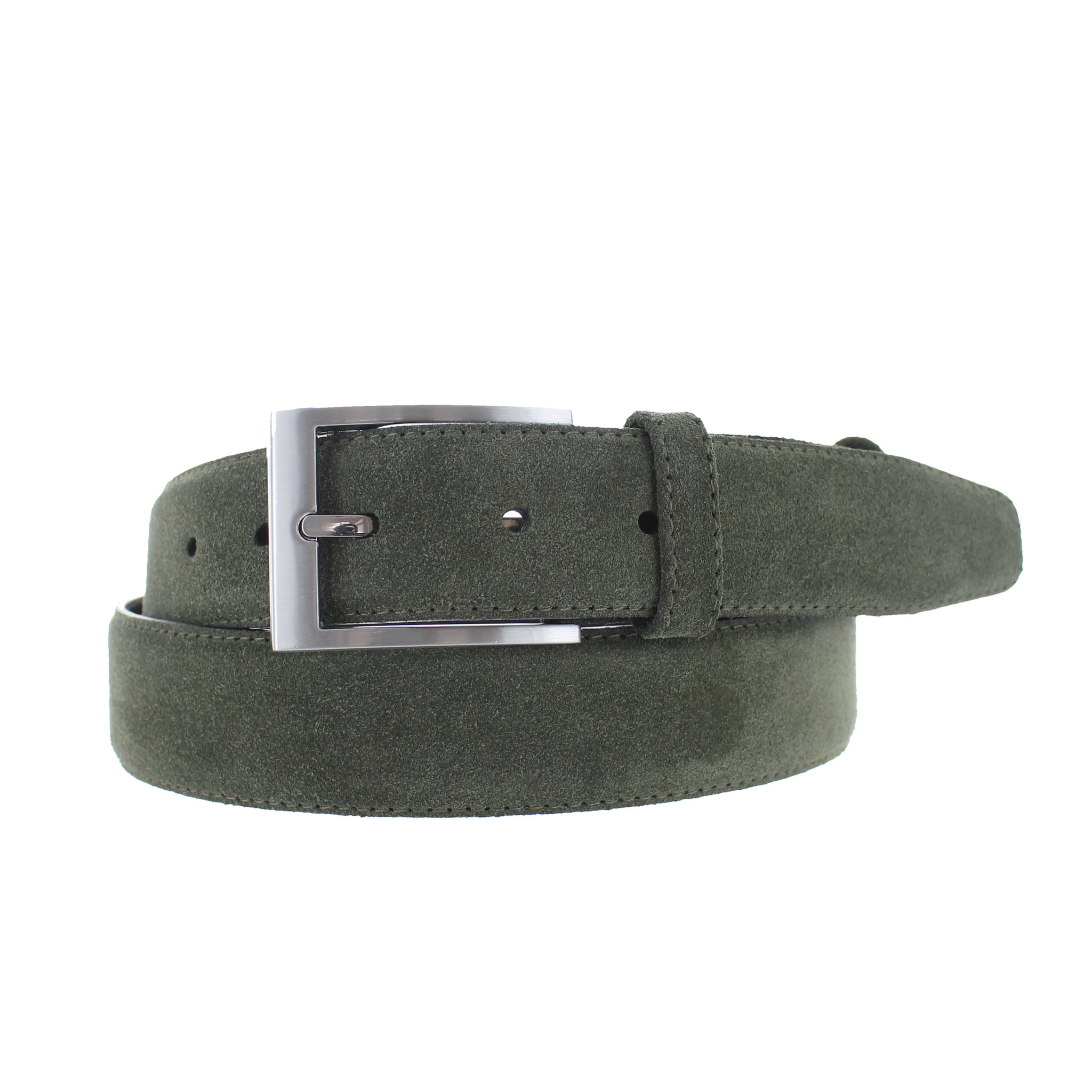 BRADBURY Giorgio | Classic suede riem 3,5cm | Groen