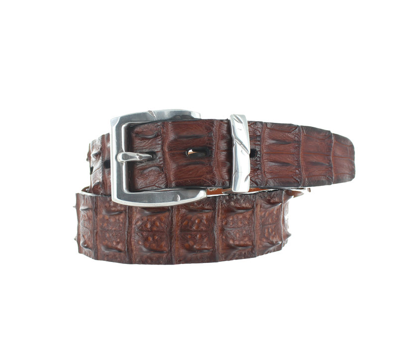 Exclusieve krokodillen riem | Cognac