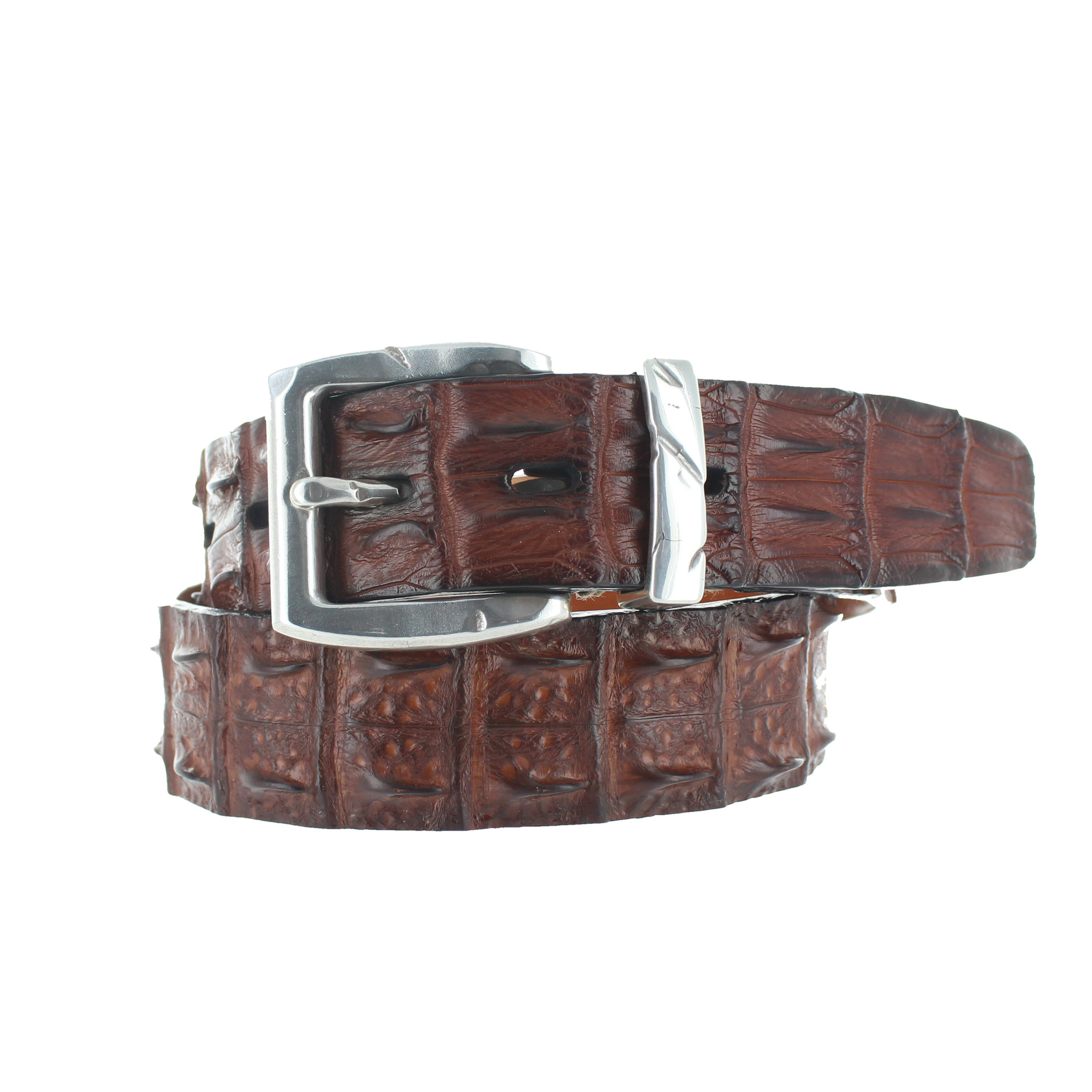 JOB86 Exclusieve krokodillen riem | Cognac