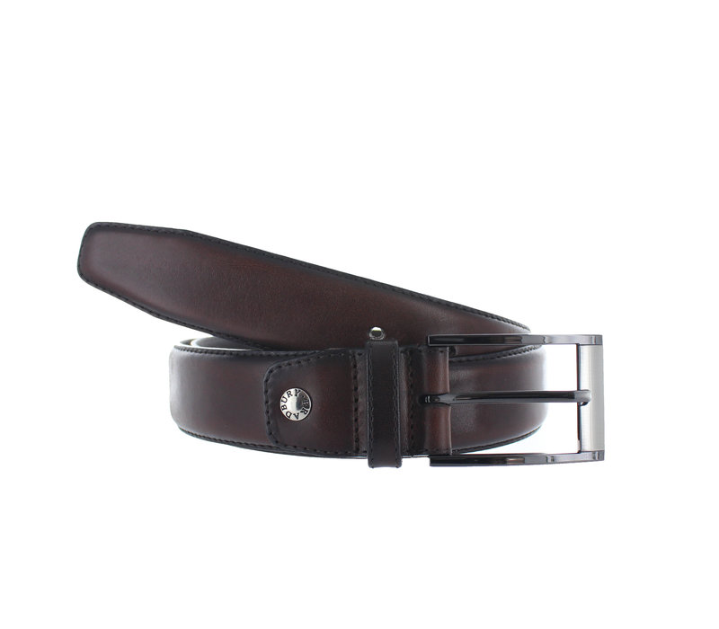 Lucas | Lederen herenriem 3,5cm | Donkerbruin