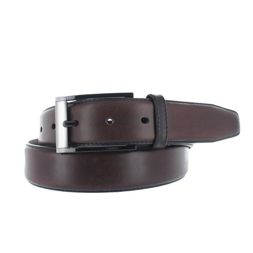  BRADBURY Lucas | Lederen herenriem 3,5cm | Donkerbruin 