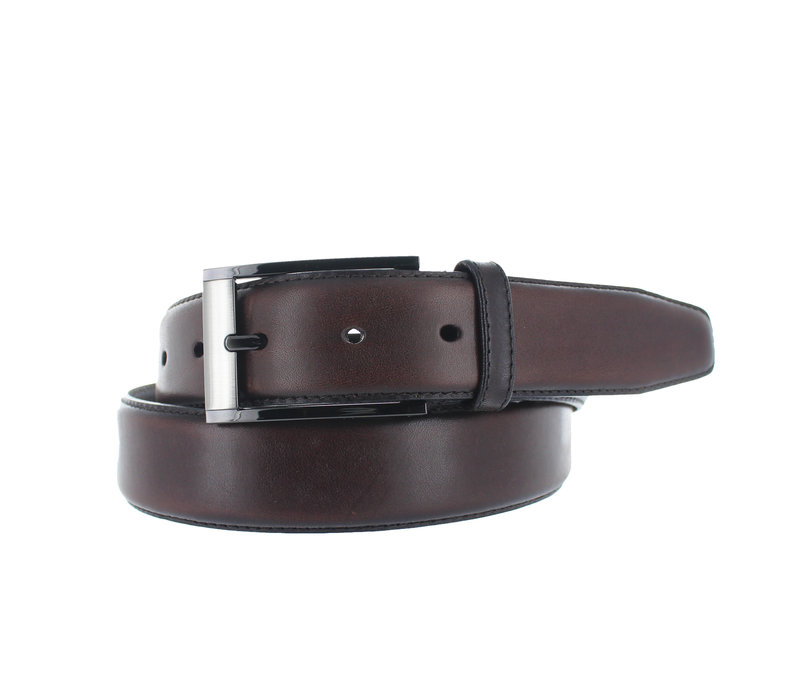 Lucas | Lederen herenriem 3,5cm | Donkerbruin