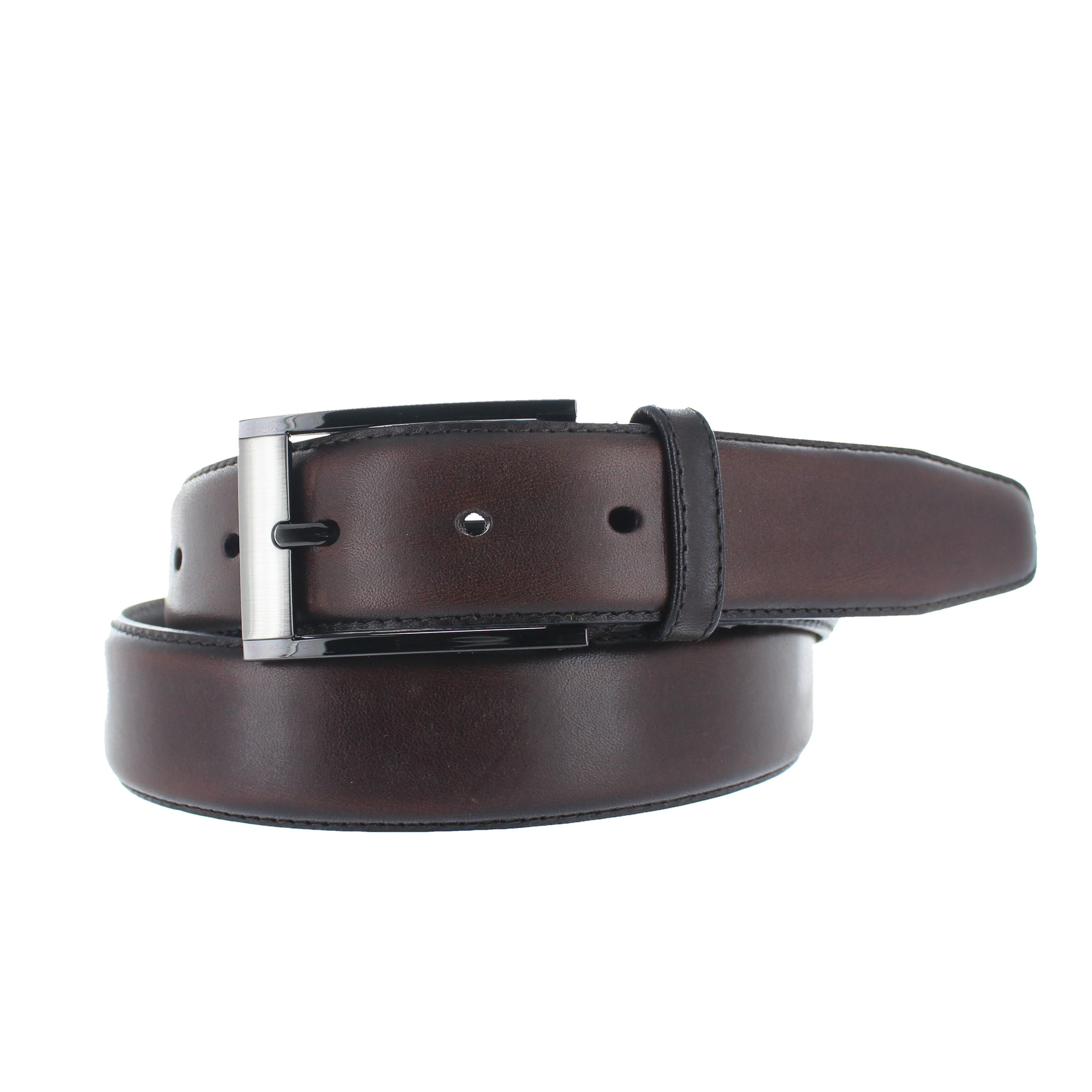BRADBURY Lucas | Lederen herenriem 3,5cm | Donkerbruin