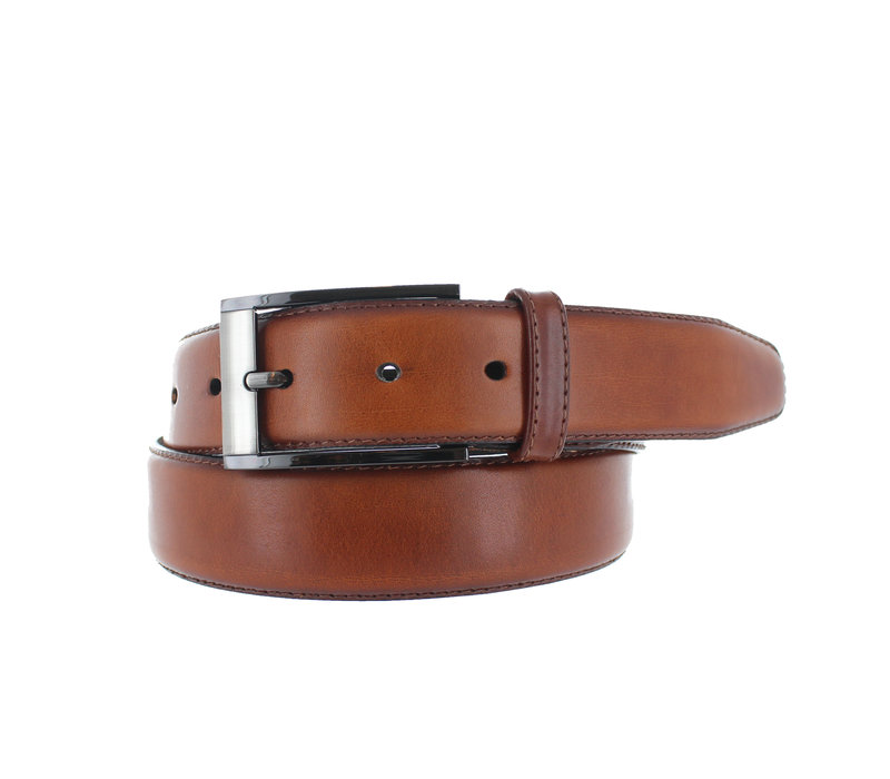 Lucas | Lederen herenriem 3,5cm | Cognac