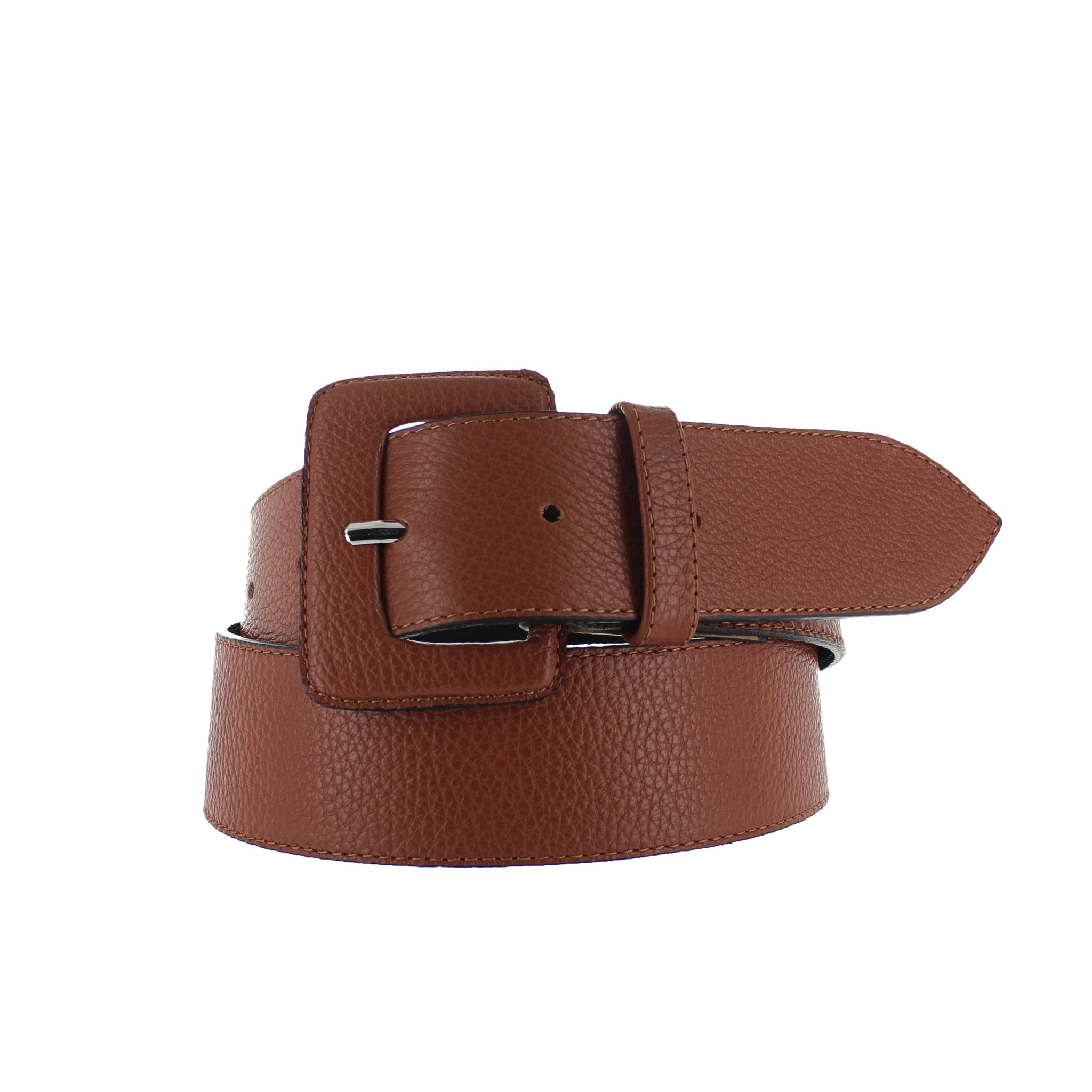 H.A.N Veronique | Brede damesriem 4,5cm | Cognac