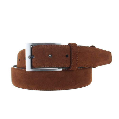  BRADBURY Giorgio | Classic Suede riem 3,5cm | Cognac 