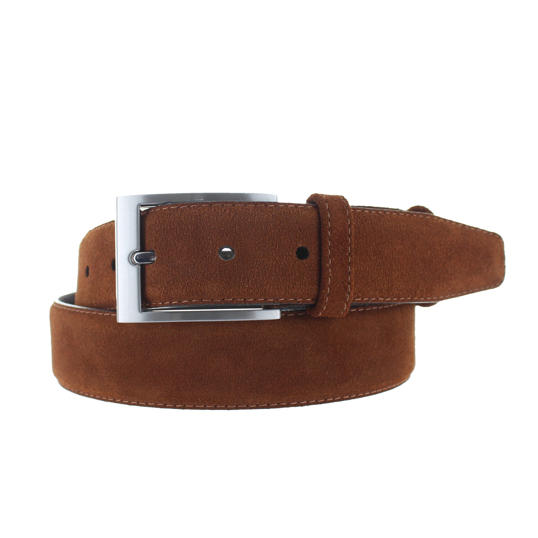 BRADBURY Giorgio | Classic suede riem 3,5cm | Cognac