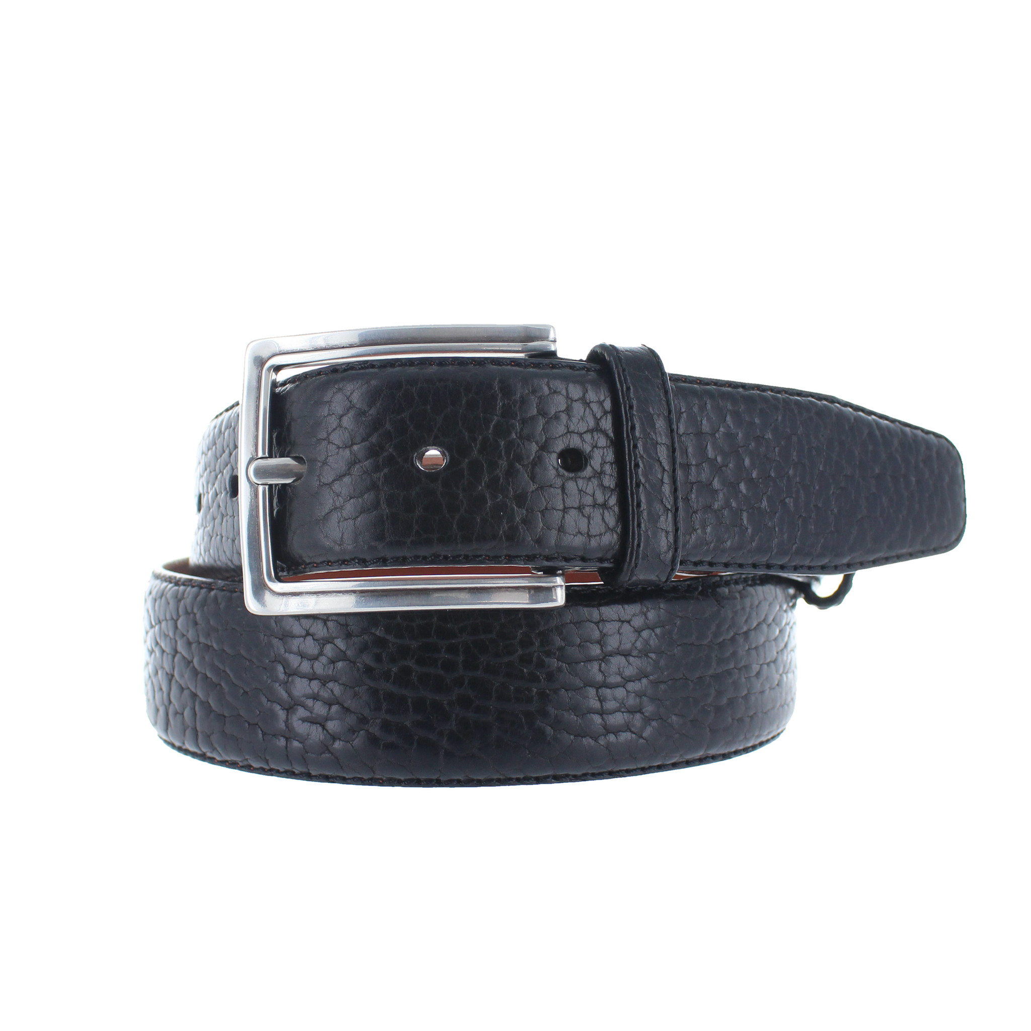 JOB86 Zwarte leren 'American Bison' riem