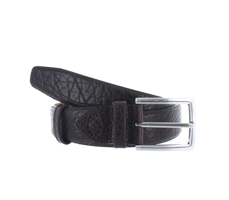 Bruine leren 'American Bison' riem