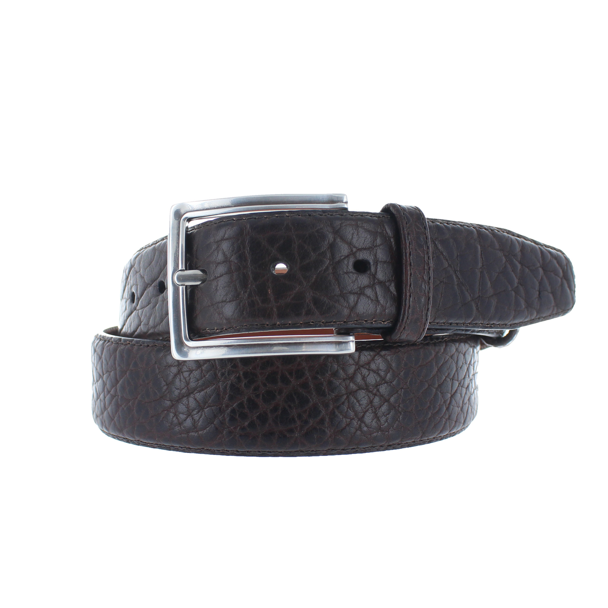 JOB86 Bruine leren 'American Bison' riem