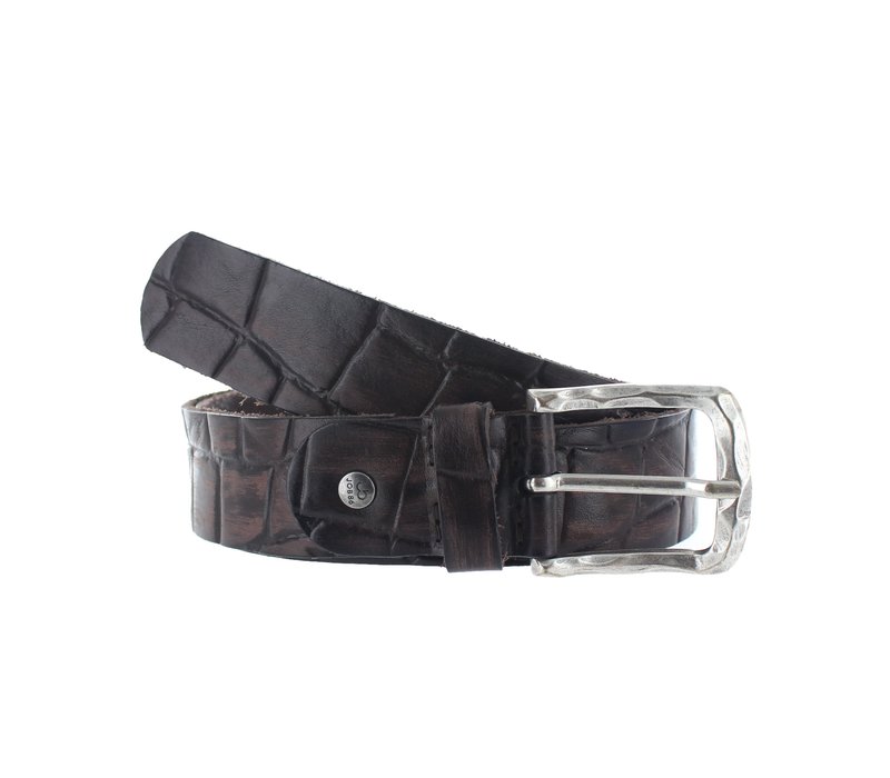 Vito | Bruine vintage kroko riem