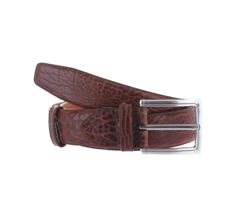 Cognac leren 'American Bison' riem