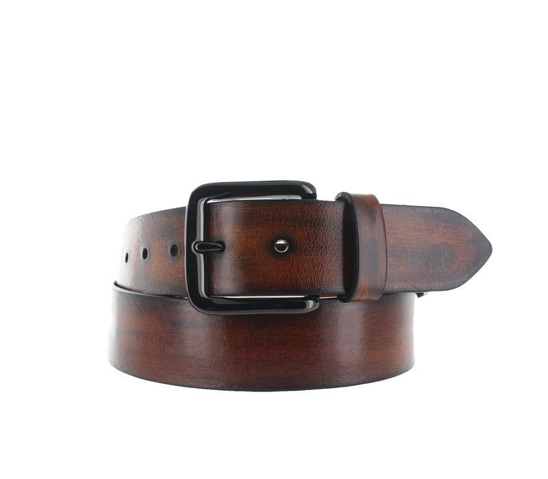 Stefan | Handcrafted jeans riem | Cognac