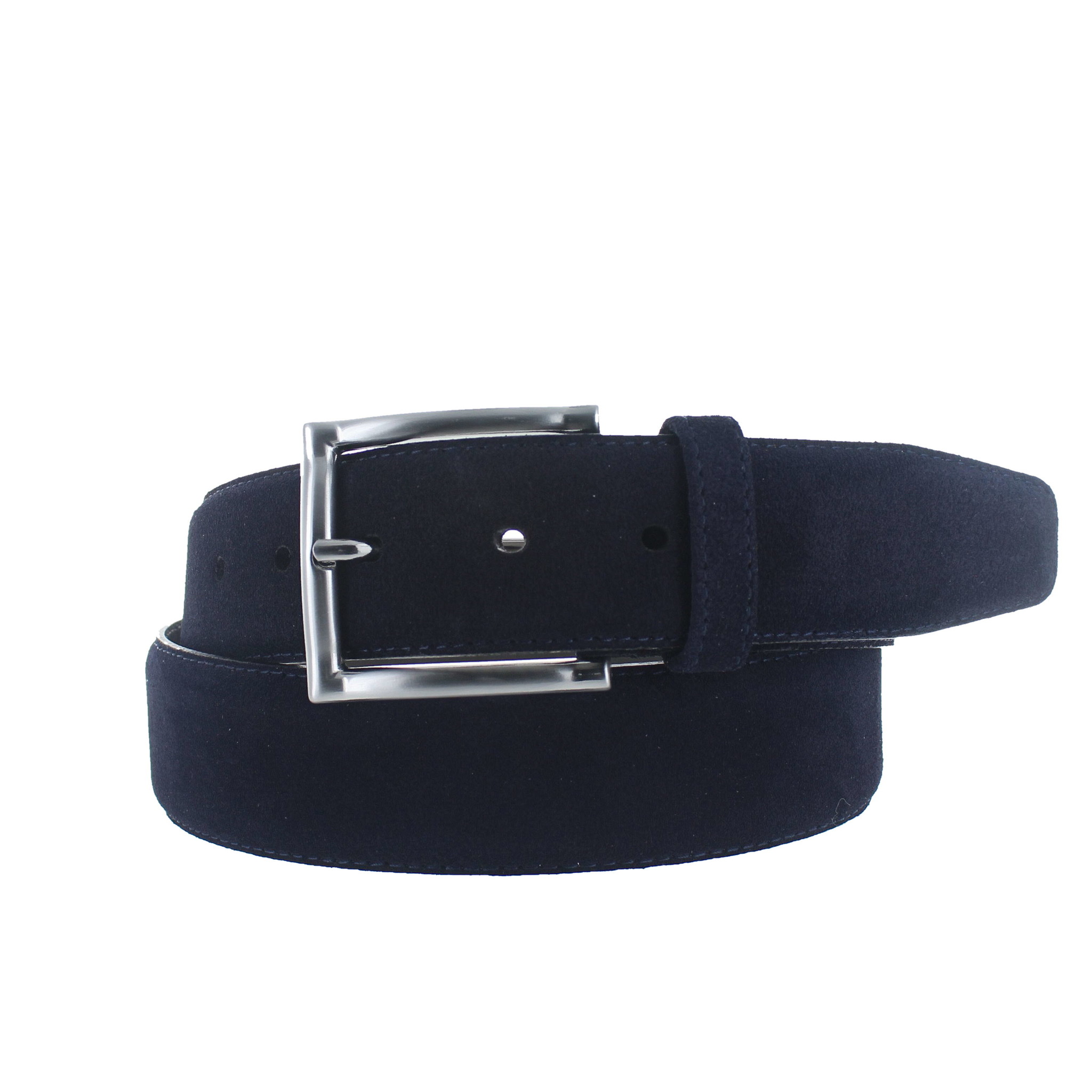 BRADBURY Hugo | Suède herenriem 4cm | Donkerblauw