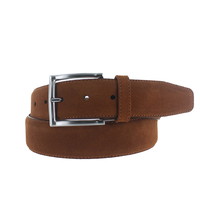 Hugo | Suède herenriem 4cm | Cognac