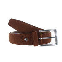Hugo | Suède herenriem 4cm | Cognac