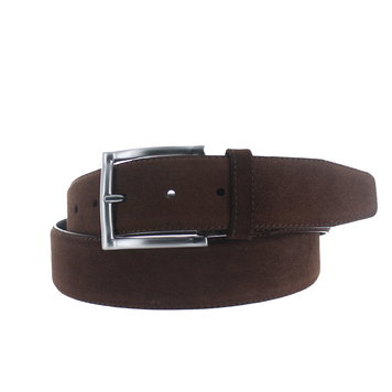BRADBURY Hugo | Suède herenriem 4cm | Bruin
